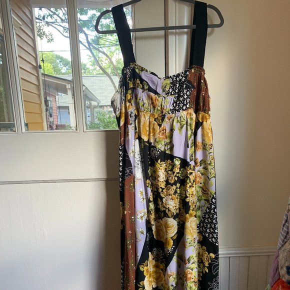 backless maxi dress pattern Floral Twisted Bust Spaghetti Strap Backless Maxi Dress Sky Blue / XL